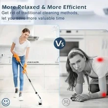 1 Set, Cepillo de Limpieza Eléctrico Giratorio, Cepillo de Limpieza Eléctrico Inalámbrico con 9 Cabezales de Cepillo Reemplazables y Mango Extensible Ajustable, Cepillo de Limpieza Giratorio Inalámbrico de 360° para Baño, Bañera, Azulejos, Herramientas de Limpieza, Cocina, Baño, Hogar, Artículos para el Hogar