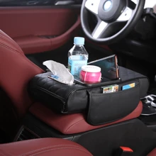 Adjustable Height & Phone Holder Car Armrest Pad - PU Leather, Ergonomic Design, Driving Comfort, Fatigue Relief For Most Vehicles