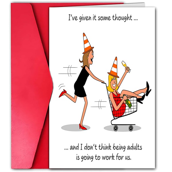 1pc Funny Greeting Cards And Creative, For Family And Friends, Suitable For Any Occasion For Besties Sisters,School Supplies,Back To School