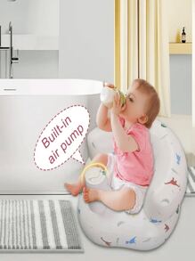 Foldable Portable Baby Bath Seat With Anti-Fall Design And Inflatable Sofa For Learning And Playtime Baby Toys