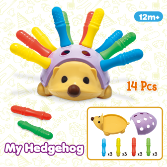 Fine Motor And Sensory Toy, Learning The Fine Motor Hedgehog-14pcs, Educational Toys For Toddlers, Baby Shower Gifts, Baby Items, Montessori Toys, Kids Toys For Ages 1-2, Baby Girl Items, Baby Boy Toys