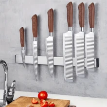 1 Piece 304 Stainless Steel Magnet Knife Holder Kitchen No-Punch Knife Holder Kitchen Knife Holder Magnetic Knife Holder - 銀色 - 查看 7