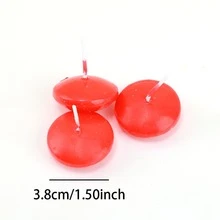 10/20/40pcs Small Floating Candles, Waterproof Wax Material, Stable Floating On Water, Long Lasting Burn Time With Little Smoke & Smell, Create Dreamy Candlelight Atmosphere For Wedding & Party, Ideal For Decorating Tabletop, Glass Container Or Water Scenery - White - View 3