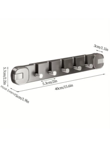现代壁挂式吸盘挂钩架，带隐藏式挂钩 - 易于安装，无需钻孔，拆卸无损 - 可折叠塑料储物盒，适用于家居装饰、入口或浴室储物、配件支架 | 可折叠挂钩 | 无需钻孔壁挂架，浴室墙壁收纳架