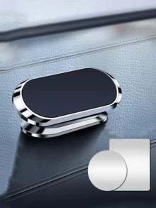 升级版铝合金磁吸车载手机支架 - 仪表盘和挡风玻璃磁吸支架，提供安全导航支撑