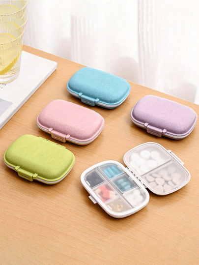 Portable Pill Box For Travel Moisture Proof Pill Organizer Reusable Pill Case For Men And Women Medicine Planner Daily Pocket Case To Hold Vitamin Medicine Medication And Supplement Home Travel Essential Accessories