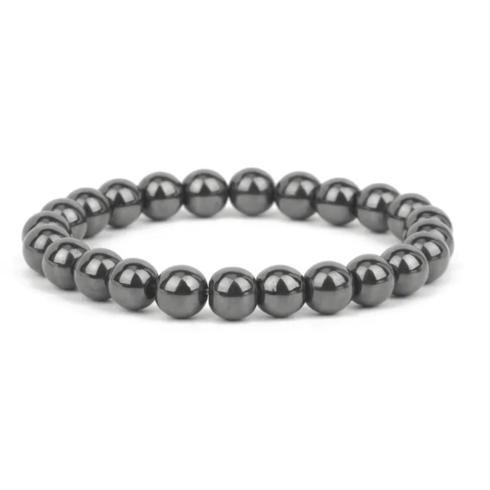Hematite Bracelet 8mm Women's Men's Slimming Protection Natural Stone - Star - View 1