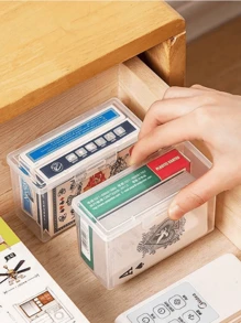 1/2pcs Portable Playing Card Storage Box, Card Container, Jewelry & Small Items Organizer Box, Game Card, ID Card, Name Card Holder