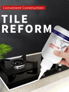 瓷砖缝隙填充防水280ml裂缝灌浆缝隙填充/灌浆修复填充管道膏厨房和浴室墙砖填缝剂（白色） - 彩色 - 查看 1