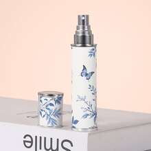 10毫升可再填充香水瓶 - 蓝色瓷皮玻璃设计，优雅的旅行雾化器