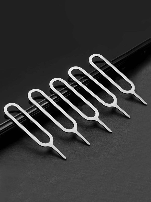 أداة إخراج وإزالة درج بطاقة SIM المكونة من 5 دبابيس متوافقة مع الهواتف الذكية بما في ذلك الآيفون والأيباد وإتش تي سي والسامسونج جالاكسي