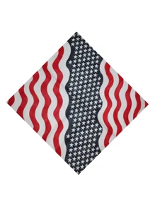 1 Stück Herren Lässig Bandana mit Amerikanischer Flagge Muster im Y2K Stil, geeignet für den Unabhängigkeitstag, Feiertage, tägliche Partys & Outfits