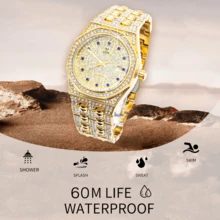 Shining Diamond Watch - Luxury Watch With Precision Craftsmanship, Fashionable And Elegant, Ideal For Business And Formal Occasions - Gold - View 11