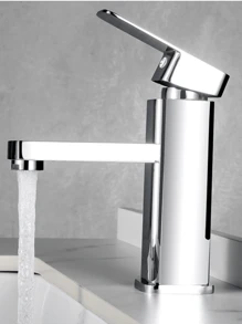 1PC Square Stainless Steel Faucet Bathroom Sink Faucet Single Handle 1 Hole Or 3 Holes Deck Mount Vessel Sink Faucet Modern RV Bathroom Vessel Basin Faucet (Chrome, Black,Gold,Selectable)