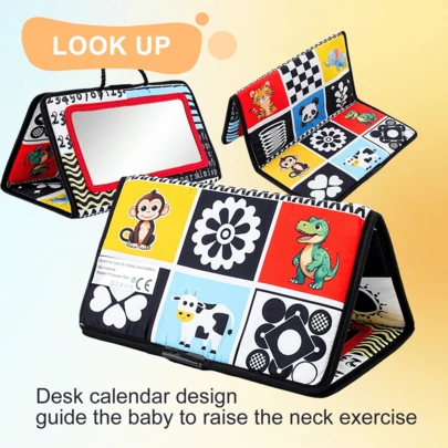 高对比度俯卧时间镜子玩具 - 可折叠，适合幼儿和青少年的感官开发，完美的圣诞节或，婴儿淋浴婴儿淋浴装饰品，婴儿娃娃床，婴儿圣诞玩具，婴儿床手机，婴儿俯卧时间玩具，婴儿床玩具，婴儿床手机，婴儿玩具，婴儿需求，婴儿手机，婴儿玩具，婴儿需求，婴儿