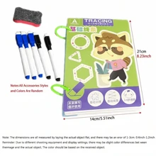 1set 32/128 Pages Thinking And Enlightenment Exercises Reusable Magic Practice Tracing Workbook With Control Training For Montessori Drawing Education.Free Wipeable Children's Toy Writing Stickers For Parent-Child Education, Suitable For Boys And Girls School, Student, Stationery, School Supplies School Supplies Toys For Boys, School Supplies, Toys, Kids Toys, Montessori Toys, Educational Toys