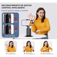 5-in-1 Mit Dual-Licht Selfie-Stick Gimbal mit 360°-Rotation Stabilisator für Smartphone mit Bluetooth-Fernbedienung, intelligenter KI-Verfolgung, Verwacklungsausgleich, Schwenk-Neige-Stativ