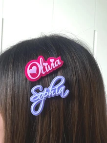 1 Pc Personalized Name Hair Clip Cute - Name Alligator Clip - Custom Barrette - Girl Hair Clip - Christmas Gift - Princess Hair Clip