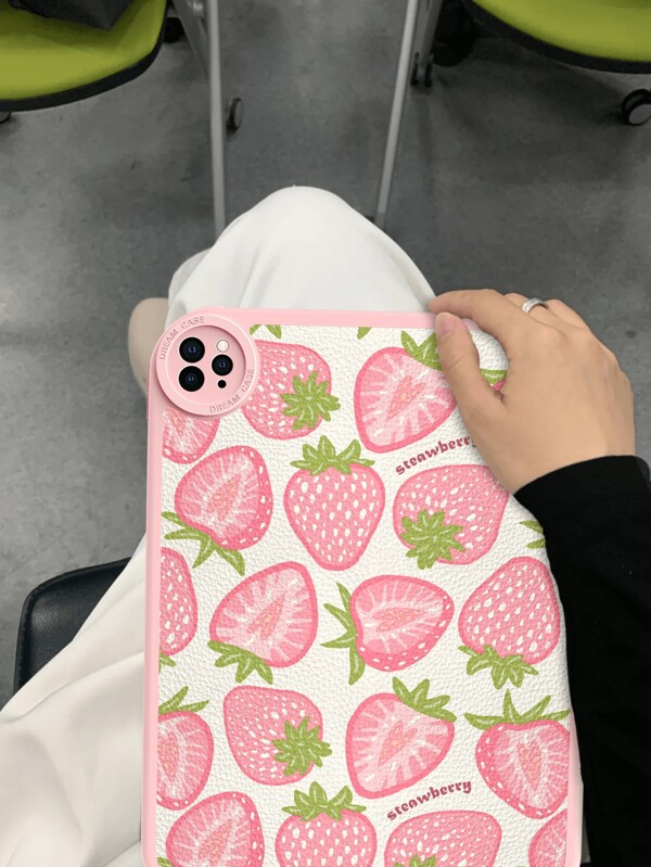 1 Peça Capa Protetora de Tablet Inspirada em Menina Floral Rosa Morango, Adequada para Tablet Matepad 10.4", Capa Protetora de Tablet IPad 10.2" de Couro Resistente a Choques de 360 Graus