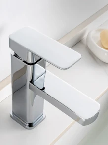 1PC Square Stainless Steel Faucet Bathroom Sink Faucet Single Handle 1 Hole Or 3 Holes Deck Mount Vessel Sink Faucet Modern RV Bathroom Vessel Basin Faucet (Chrome, Black,Gold,Selectable)