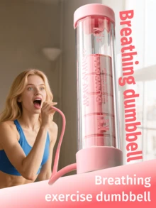 1pc IPO Small Breathing Dumbbell Abdominal Breathing Training Device Exercises Lung Capacity, Abdominal Muscles, Vest Line, Pelvic Floor Muscles, Facial Slimming Tool Lung Function Exercise Trainer, Gym Accessories