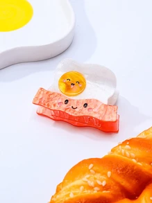 INS Style Creative Food Crab Clip, Korean Smile Bread/Crescent Hair Claw Small Acrylic Hair Clip, Summer Hair Clips Hair Jaw Clip Hair Clamps Hair Clutch Hair Catcher Clip