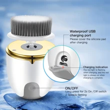 Multifunctional Electric Facial Cleansing Brush, Deep Cleaning Face Wash Tool, Household Facial Brush,Rechargeable With 300mAh Lithium Polymer Battery, USB Charging, For Women, Gift