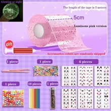 Nano Putty Squish Toy, Bubble Blowing Squish Cream Slime DIY, Glow-In-The-Dark Nano Tape, Children's Planner Set, Glow-In-The-Dark Tape Set, Best Gift For Kids