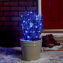 LED String Lights 20m 200LED Fairy Lights, AA Battery Powered Fairy String Lights, Waterproof Silver Wire Copper Wire String Lights For DIY Wedding Dorm, Bedroom, Party, Flower Decoration, Birthday Decoration, Campus Decoration, Holiday Decoration, Courtyard Garden Decoration, Etc - Blue - View 9