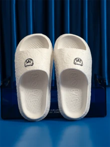 1双加厚泰迪熊图案拖鞋，女士/情侣款，防滑浴室淋浴拖鞋，EVA保暖材质，适合闺蜜节、小狗、嘉年华、派对装饰