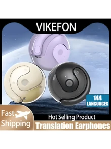 Original 144 Languages Ear Hanging Sport Headphone Translator Wireless BT AI Real-Time Language Translation Earphones For Travel Business