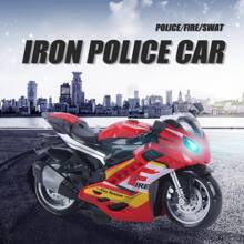 1 pièce Moto de jeu de simulation sonore et lumineuse à inertie pour bébé, modèle de voiture à effet sonore et lumineux, jouet pour enfant de 3 ans, cadeau, retour à l'école