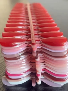 150 片亮面杏仁形混色按压式指甲，多种迷人色彩，打造引人注目的美甲，适合女性在节日、派对、日常佩戴美甲用品 - 彩色 - 查看 6