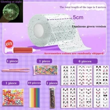 Nano Putty Squish Toy, Bubble Blowing Squish Cream Slime DIY, Glow-In-The-Dark Nano Tape, Children's Planner Set, Glow-In-The-Dark Tape Set, Best Gift For Kids