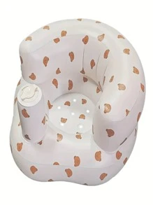 Foldable Portable Baby Bath Seat With Anti-Fall Design And Inflatable Sofa For Learning And Playtime Baby Toys