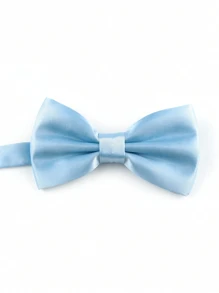 1 pièce Nœud papillon polyvalent de couleur unie pour hommes, convenant pour un usage quotidien, des mariages, des fêtes et des activités professionnelles
