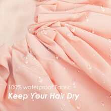Gorro de ducha reutilizable y ajustable de doble capa impermeable, grande para todo tipo de cabello, para el spa y el baño de niñas, suave para el cabello largo de las mujeres