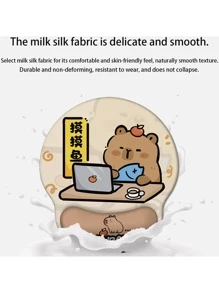 Ergonomic Mouse Pad With Gel Wrist Rest,Cartoon Wrist Protected Personalized Comfortable Memory Foam Support For Computer,Home,Office & Travel,Non-Slip PU Rubber Base Mousepad Pain Relief For Work, School Supplies,Back To School