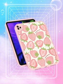 1 Peça Capa Protetora de Tablet Inspirada em Menina Floral Rosa Morango, Adequada para Tablet Matepad 10.4", Capa Protetora de Tablet IPad 10.2" de Couro Resistente a Choques de 360 Graus
