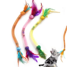 3 包猫玩具咀嚼绳，2025 新款互动猫羽毛玩具，耐咬猫薄荷弹力绳玩具，自娱自乐猫玩具牙齿清洁咀嚼玩具，适合室内猫和幼猫