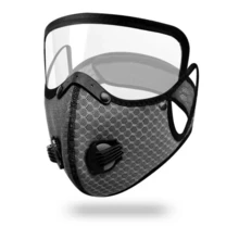 Máscara con gafas anti-vaho de carbón activo para ciclismo, máscara de bicicleta a prueba de polvo y viento con válvula de aire; nueva máscara de bicicleta con filtro, máscara a prueba de polvo con filtro de carbón activo reemplazable, máscara reutilizable para hombres y mujeres