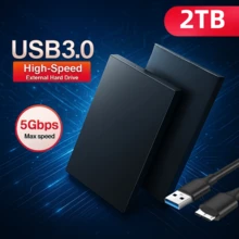 2TB High Speed Portable Portable Hard Drive, High Capacity High Speed Mobile Hard Drive, Portable 2TB, Minimalist Design, Reliable Storage, For Gamers, Students, Professionals, Compatible Model, (USB 3.0) - 2TB - Xem 2