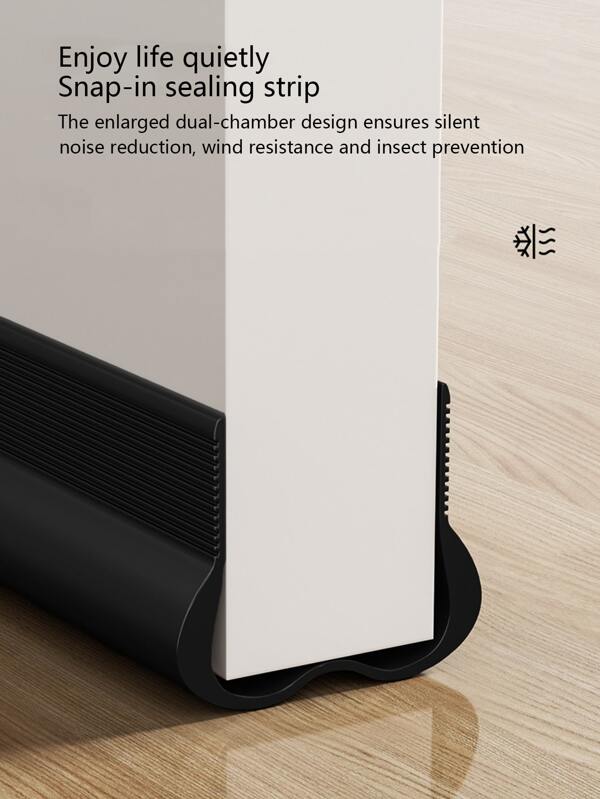1 Stück Türzugluft-Stopper, Schallschutzstreifen für Schlafzimmertüren, verhindert Luftzug, Insekten, Wind und Kälte, Geräuschblockierung, zutrimmbare PVC Türspaltabdichtung