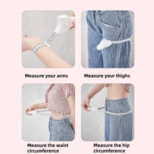 1 pièce Ruban à mesurer de taille précision automatique blanc, ruban à mesurer souple rétractable à double face de type Y, règle de poche mini pour usage domestique