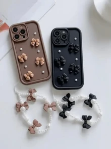 蝴蝶结元素防震时尚手机壳，3D棕色蝴蝶结仿珍珠时尚手机壳，兼容三星Galaxy S25、S24、S24 Plus/S24+、S24 Ultra、S24 FE、S20、S21、S22、S23，以及苹果16、11/11 Pro/11 Pro Max、12/12 Pro/12 Pro Max、13/13 Pro/13 Pro Max、14/14 Pro/14 Pro Max、15/15 Pro/15 Pro Max、16/16 Pro/16 Pro Max。防水防震防摔防刮，春季生日礼物，国际版周年纪念礼物，派对礼物。 - 棕色 - 查看 7