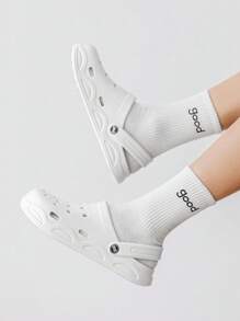 Leichte und atmungsaktive EVA Soft-Boden Slip-On Sandalen für Damen, geschlossene Zehe Outdoor Pantoffeln, rutschfeste Strandschuhe, Unisex