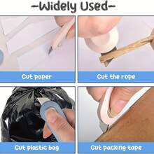 4 Pack Cute Mini Retractable Box Cutters Multi Color Green Blue White Pink Ergonomic Grip Portable Utility Knives Sharp Blades For Cardboard Packages Crafts Scrapbooking Art Painting Office Home Holiday Gifts Christmas Stocking Stuffers Birthday Halloween Envelope Opener - 彩色 - 查看 6