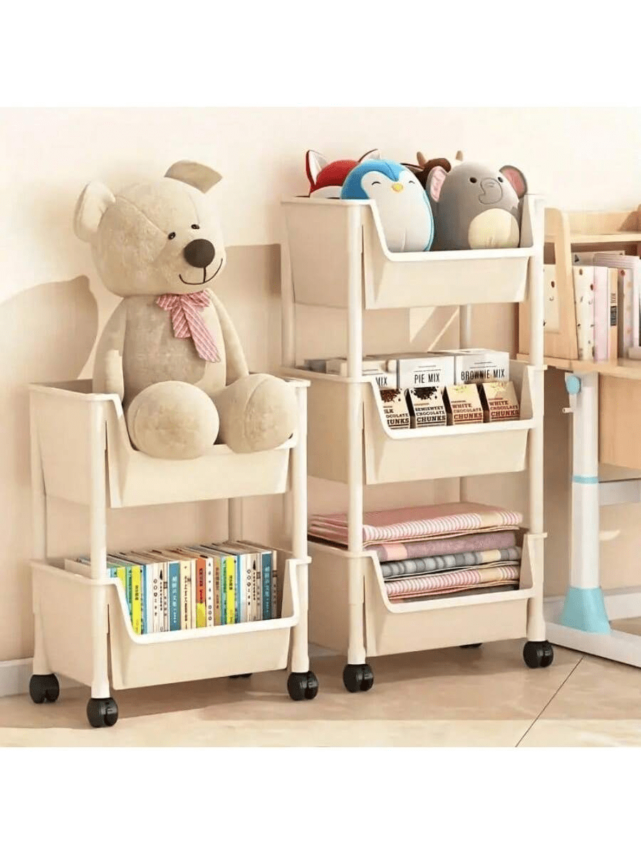 Estantería multifuncional móvil, estantería de almacenamiento de múltiples niveles para cocina, baño, dormitorio, organización del hogar