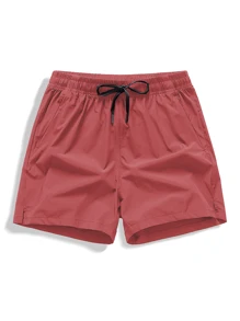 3pcs Men's Sport Shorts Set, Summer,Father Day Gift, Thin Ice Silk Quick-Dry Shorts, Fashionable Casual Running Fitness Beach Shorts