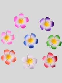 8 件可爱雏菊花发夹，波西米亚新鲜花朵发夹，适合岛屿、海滩、节日派对，多功能发饰爪夹发夹发夹 - 彩色 - 查看 6